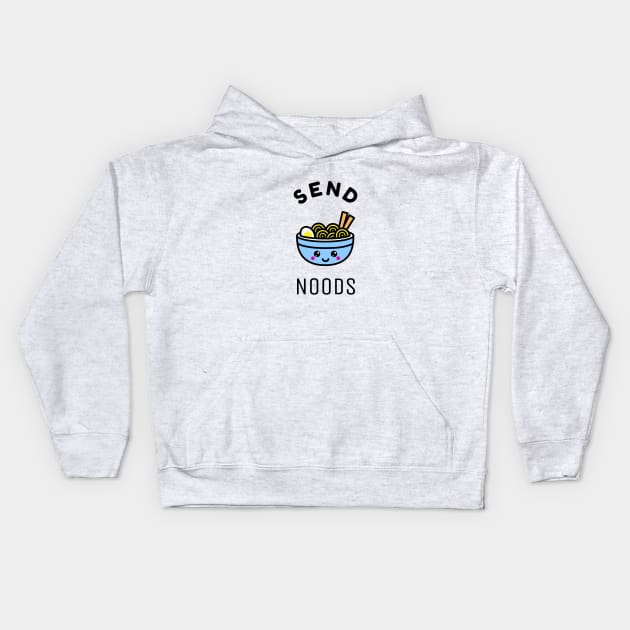 Send Noods Kids Hoodie by CatMonkStudios